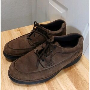 Bass Shoes Mens 11 M Leon Casual Oxford Brown Leather Lace Up Moc Toe Low Top